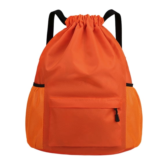 Portable Drawstring Backpack with Wet Pocket Gym Backpack Water Resistants Cinches String Bag Beach Swim Sports Gym for Women Men