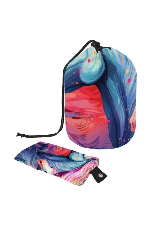 Portable Drawstring Foldable Travel Laundry Bag Shower Bag Mesh Bags Organizer Storage Pouch Mesh Drawstring Backpack for Travel and Camping