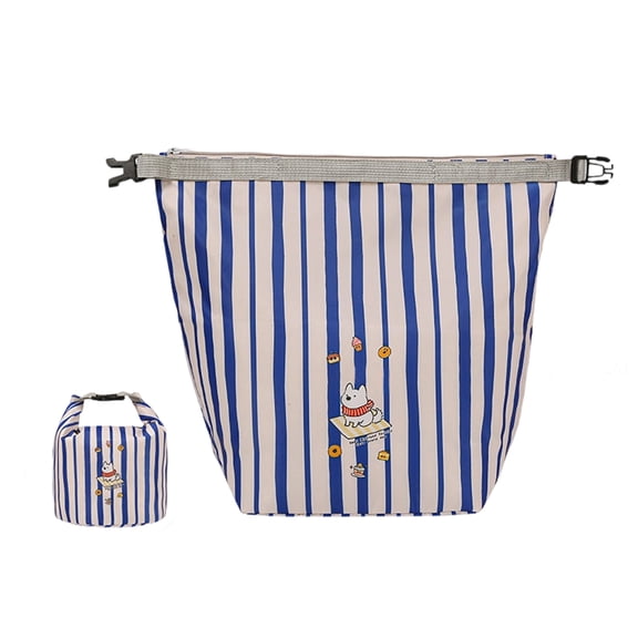Portable Drawstring Storage Bag, Waterproof Cartoon Organizer Pouch for Camping, Picnic, Travel, Makeup, Cosmetics & Small Items, Lightweight Multi-Use Tote Bag,14.96*13.38in.