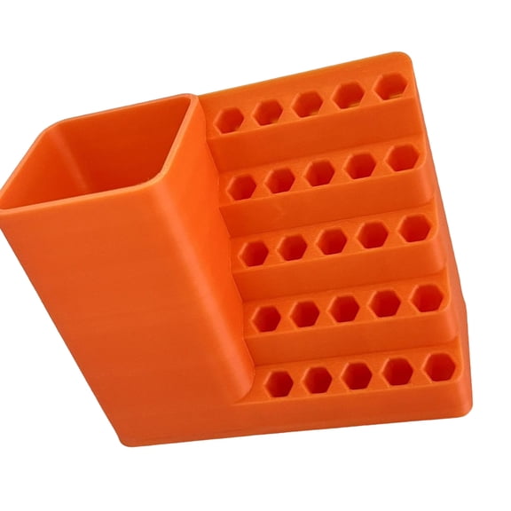 Portable Drill Bit Storage Case 25-100 Hole Capacity ABS Tool for Professional & Home Garage