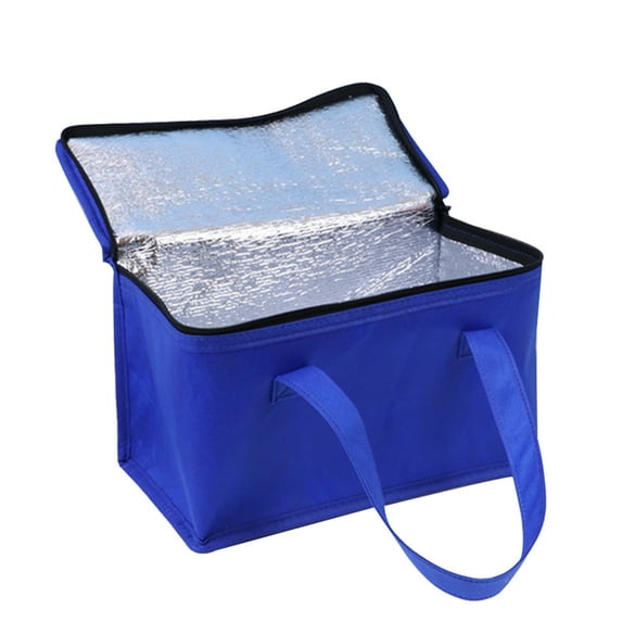 Portable Drink Beer Foil Insulation Cooler Bag Lunch Thermal Pack (Blue S)