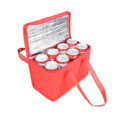 thumbnail image 1 of Portable Drink Beer Foil Insulation Cooler Bag Lunch Thermal Pack (Red S), 1 of 7