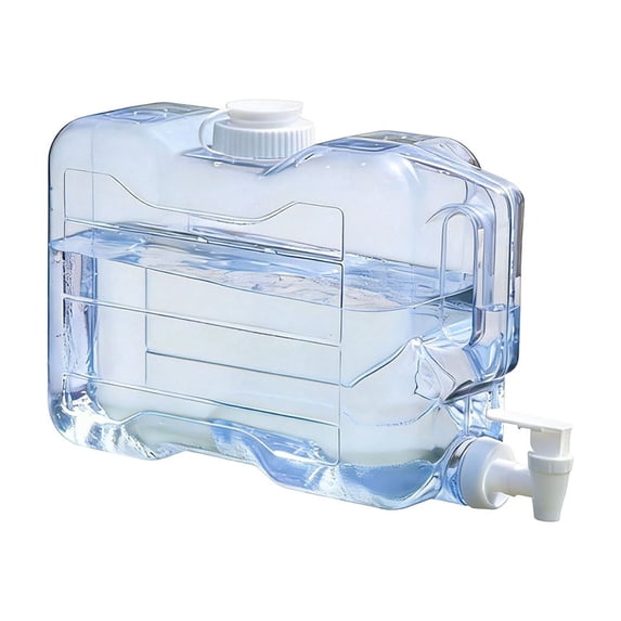 Portable Drink Dispenser with Spout | 3L/0.8 Gallon Large Capacity Beverage Container | Sturdy Plastic for Parties, Picnics & Daily Use | Easy-Fill, Space-Saving Design Transparent B