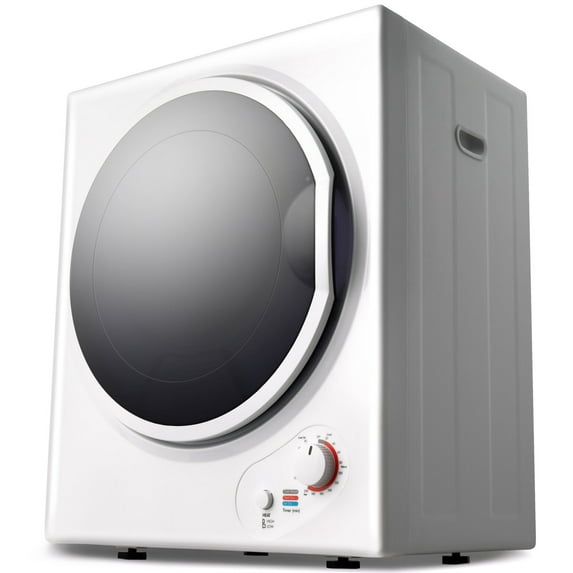 Portable Dryer, Electric Compact Clothes Dryer with Easy Control Panel, Built-in 5 Automatic Drying Mode and Stainless Steel Tub, Front Load Laundry Dryer for Apartments, Dormitory, White