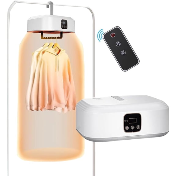 Portable Dryers-Foldable Dryers-With Remote Control Mini Dryer- Great For Travel, RV, Home, Apartment-Electric Fast And Efficient Drying And Easy To Use And Store