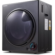 Kaelara Portable Dryer 3.5 cu.ft, 1500W Compact Dryer with Stainless Steel Tub, 4 Drying Mode, Overheat Protection, Apartment, Dorms, RVs, Black