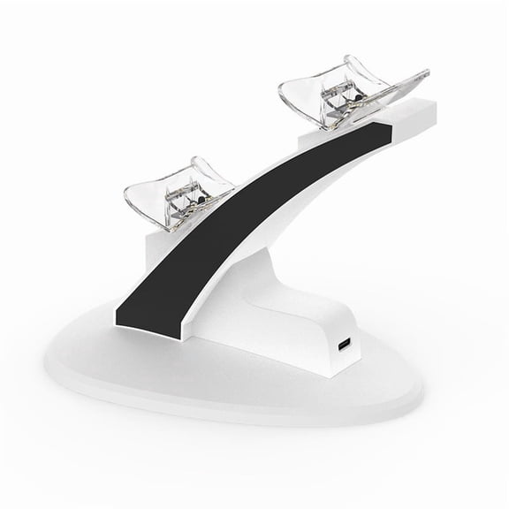 Portable Dual Charging Station for PS5 Controllers - Travel-Friendly Fast Charger Dock with Plane Mode Compatibility, LED Indicators, Anti-Slip Base | PS5 Accessories