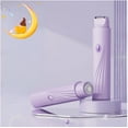 thumbnail image 1 of Portable Dual-Head Electric Epilator, 2 in 1 Bikini Trimmer for Women, Painless Body Facial Hair Remover for Legs Arm Underarm, Rechargeable Razor Body Hair Trimmer, Quiet & Travel-Friendly (Purple), 1 of 10