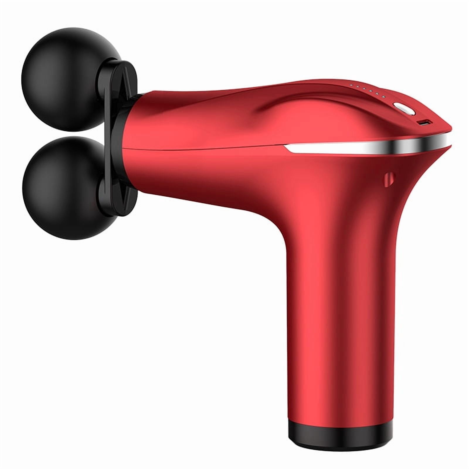 Portable Dual Head Fascia Gun Electric Handheld Deep Tissue Vibration Massager for Daily Body Muscle Relaxation