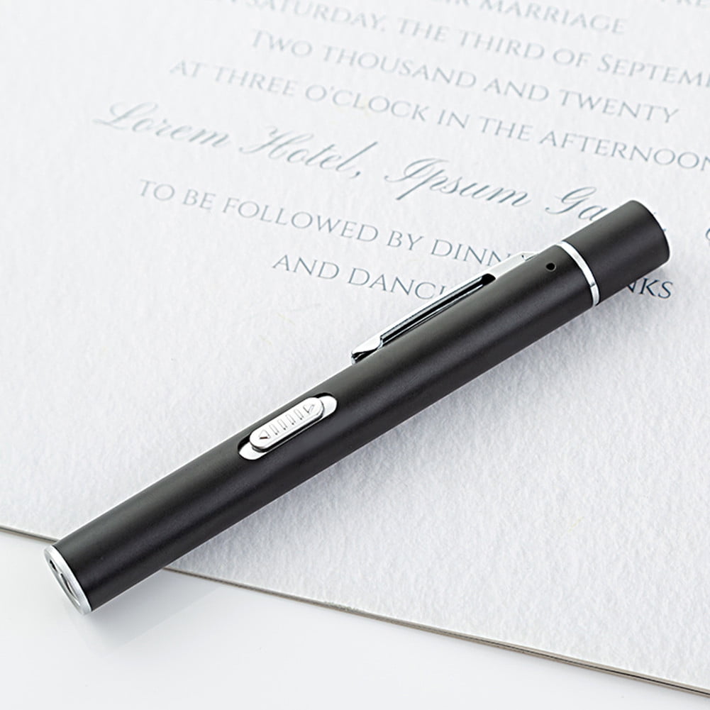 Portable Dual Light Source LED Stainless Steel Nursing Penlight