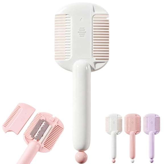 Portable Dual-Use Hair Trimming Comb, Split Ends Razor Comb with Dual-Sided Cutting and Thinning Blades for Bangs, Layered Hair and Home Styling