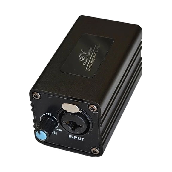 Portable Dynamic Microphones Amplifier With 48V Power and Noise Reductions