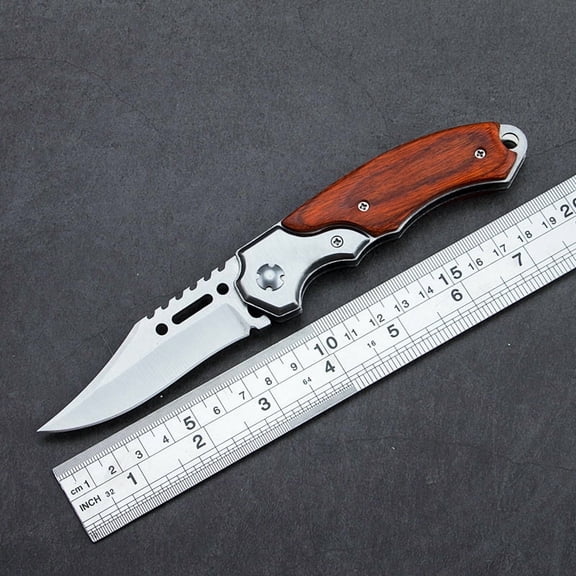 Portable EDC Folding Knife With Mini Flashlight for EDC, camping photography fishing mountaineering and outdoor activities
