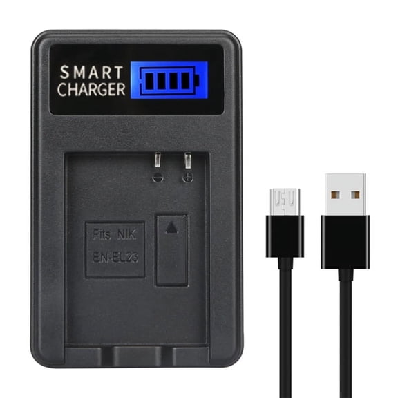Portable EN-EL23 LCD Display Single Charger Replacement for CoolPix P600 S810c P610 P610S P900S S810 Camera Battery