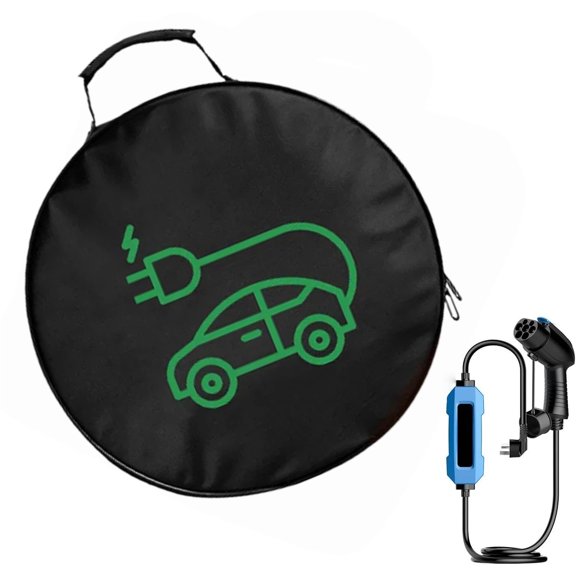 Portable EV Charger Storage Bag, Oxford Cloth Organizer For Charging Cables, Storage Case For Electric Cars RV Campers Home Outdoor Road Trips