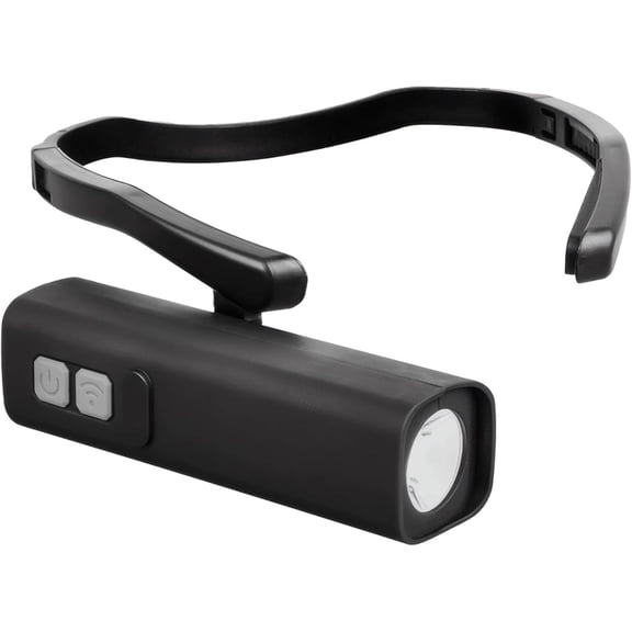 Portable Ear Mounted Headlamp, Rechargeable Head Light with Motion Sensor, 1000Mah, Adjustable Brightness for Fishing, Camping, Running, Lightweight