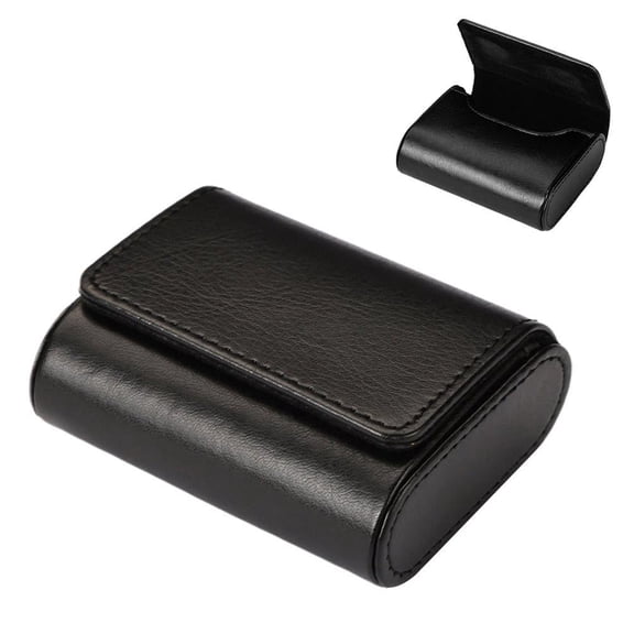 Portable Earphone Case, PU Leather Headphone Storage Bag with Magnetic Closure, Protective Earbud Carrying Pouch for Wired Earphones and Small Electronics Accessories