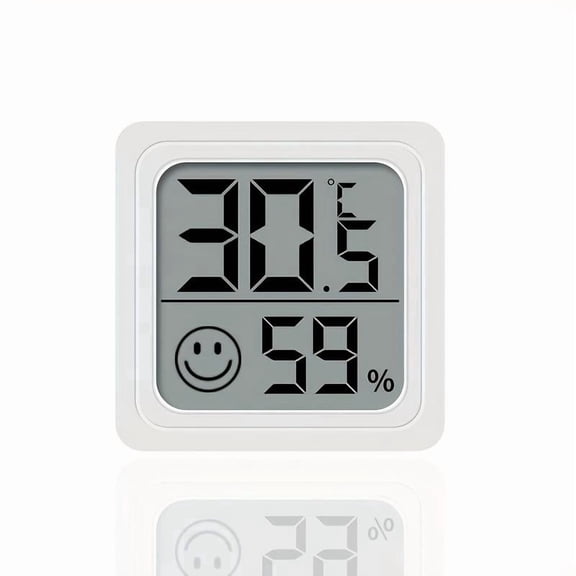 Portable Easy-to-Read Digital Humidity Thermometer Indoor & Outdoor Temperature Hygrometer, Battery-Powered with Accurate Measurement for Home, Office, Greenhouse or Basement