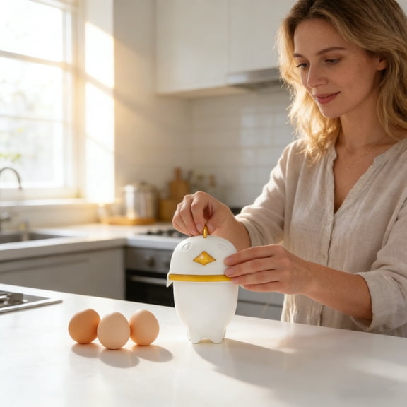 Portable Egg Cooker Cup Boiling Steamer for Soft Medium Hard Boiled Eggs for Breakfast Travel Dorm Kitchen