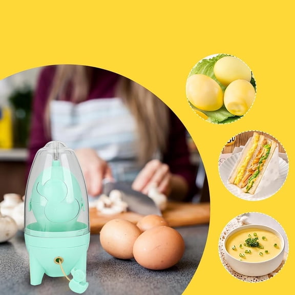 Portable Egg Scrambler, Electric Egg Spinner, Two Way Rotation Egg Scrambler, Mixer Kitchen Gadgets for Golden Egg Making, Egg Pudding, Egg Salad