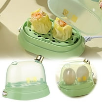 Portable Egg Steamer, Automatic Shut Off, for Hard Boiled Eggs, Egg Cooker for Kitchen, Rapid Electric Egg Boiler for Hard Boiled Eggs, 2 Eggs Capacity with Auto Shut Off, Kingtowag