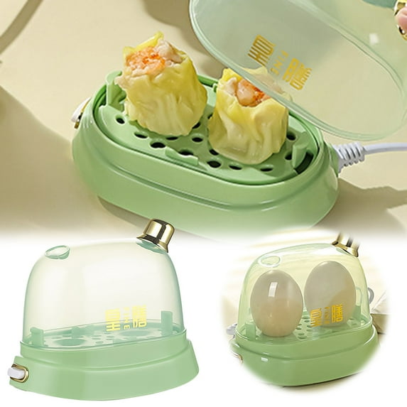 Portable Egg Steamer, Automatic Shut Off, for Hard Boiled Eggs, Egg Cooker for Kitchen, Rapid Electric Egg Boiler for Hard Boiled Eggs, 2 Eggs Capacity with Auto Shut Off, Kingtowag
