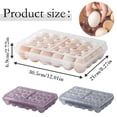 thumbnail image 1 of Portable Egg Storage Box for Refrigerator, 24 Grid Egg Holder Container for Camping and Travel, Plastic Egg Carrier Case for Kitchen Organization, Pink, 1 of 8