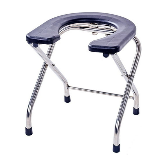Portable Elderly Squat Toilet Seat Stool Potty Chair Commodes Chair for Bathroom, Frosted Seat to Wash Folding Toilet Chair Seat Black 38cm High
