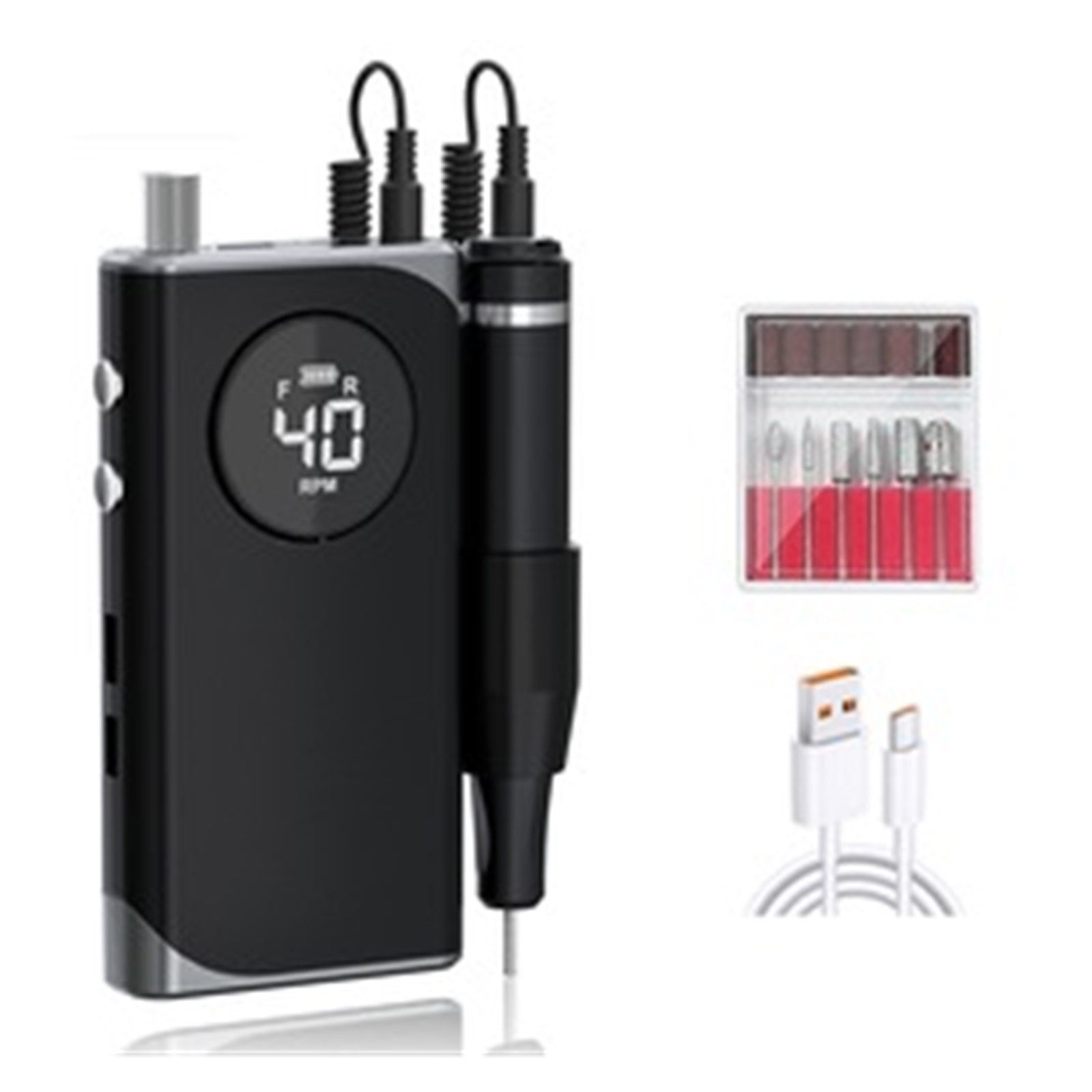 Portable Electric 40000RPM Rechargeable Nail File Beauty Salon Tool Manicure Machine Nail Polisher Drill