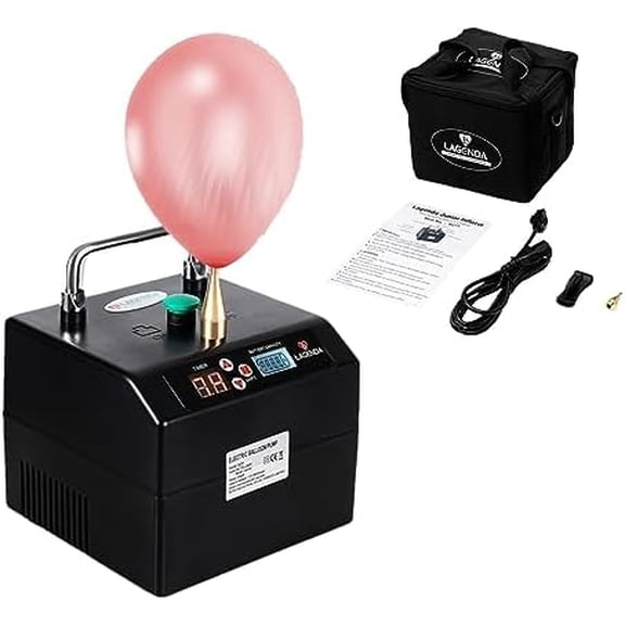 Portable Electric Air Balloon Pump Inflator Electric Bolloon Blower Pump, Professional Automatic Modeling Balloon Inflator Machine for Christmas Borthday Party Celebration Stage Decoration