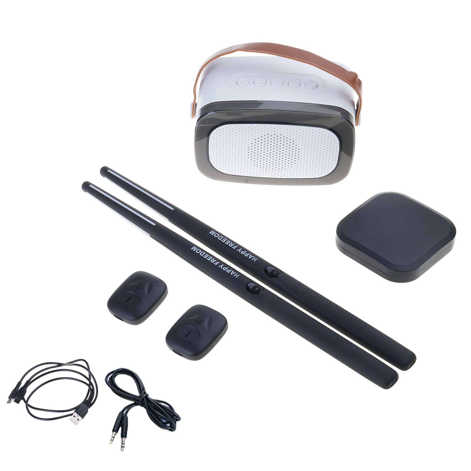 Portable Electric Air Drum Set Virtual Air Drum with Drumsticks 3D Motion Sensing Air Drum for Beginners, Children