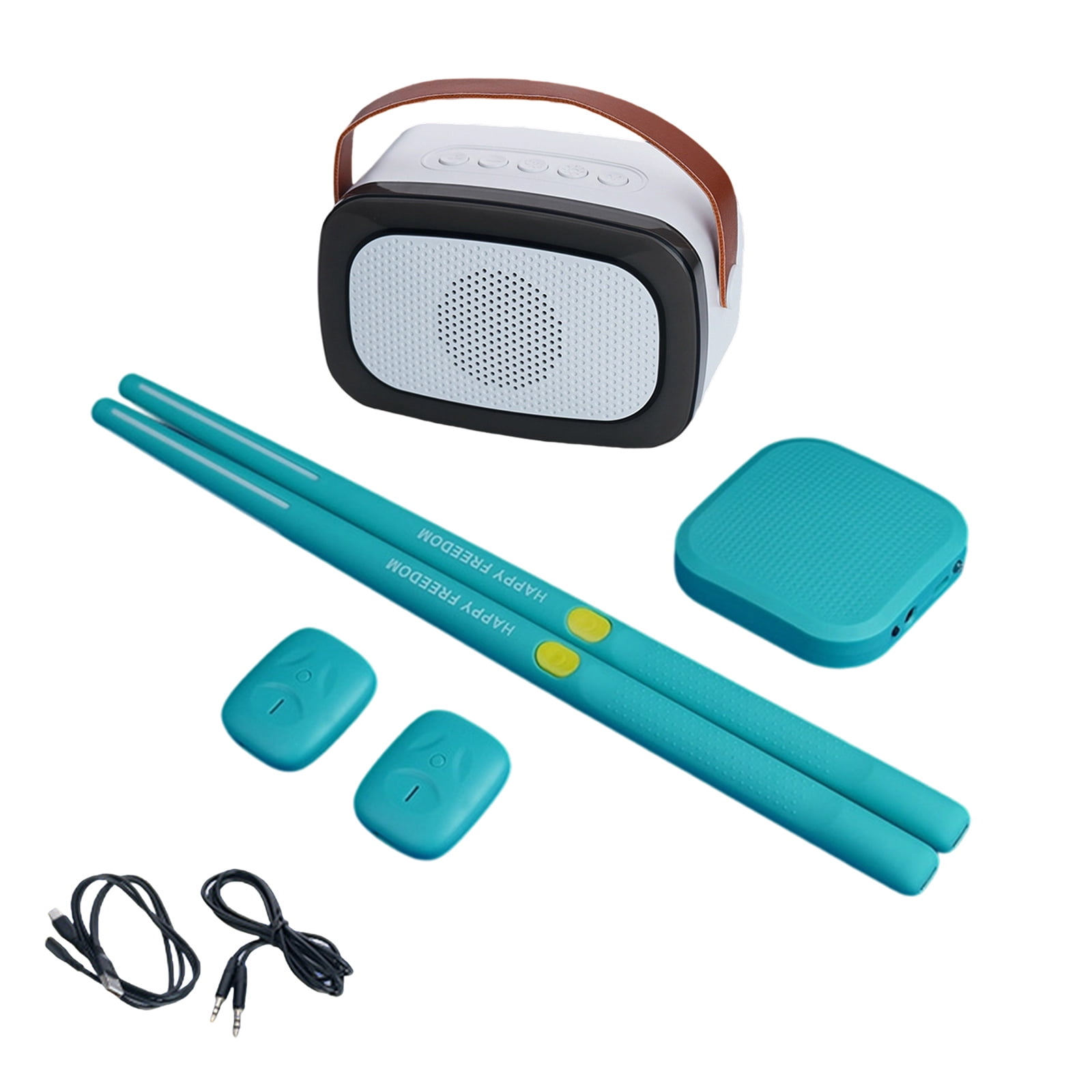 Portable Electric Air Drum Set Virtual Air Drum with Drumsticks 3D Motion Sensing Air Drum for Beginners, Children