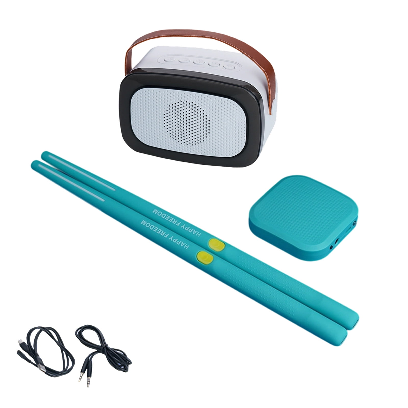 Portable Electric Air Drum Set Virtual Air Drum with Drumsticks 3D Motion Sensing Air Drum for Beginners, Children