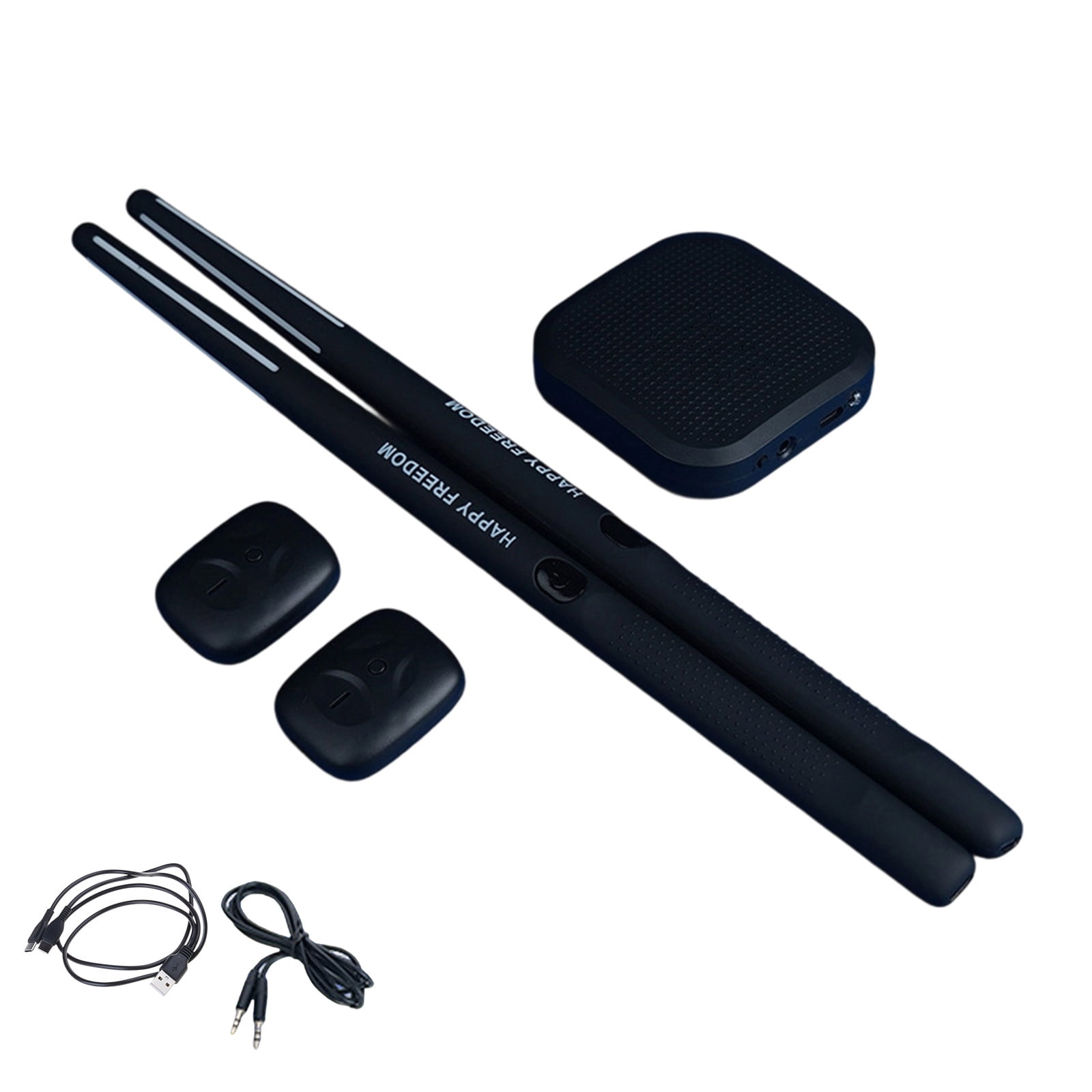 Portable Electric Air Drum Set Virtual Air Drum with Drumsticks 3D Motion Sensing Air Drum for Beginners, Children