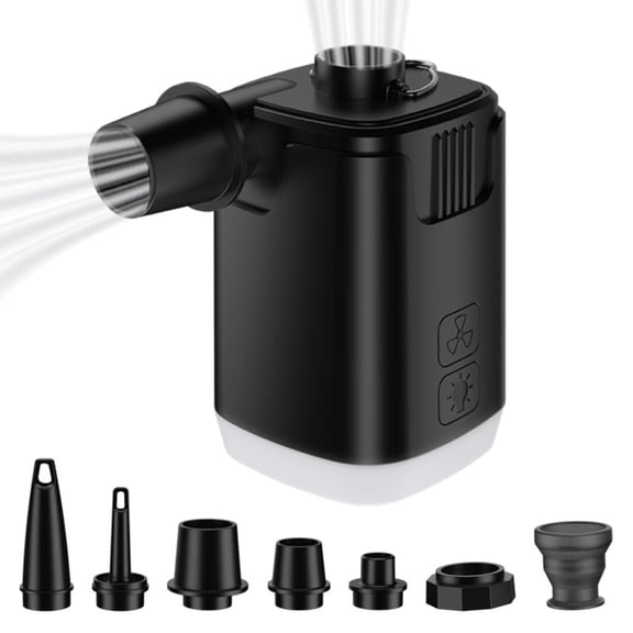 Portable Electric Airs Pump with Camping Light Rechargeable Airs Mattress Pump