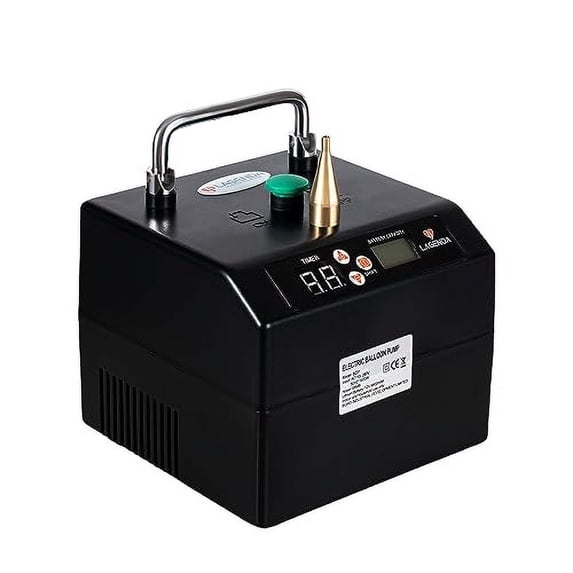 Portable Electric Balloon Inflator, Professional Automatic Modeling B-alloon Inflator with Battery, 85db Air Balloon Blower Pump for Decoration, Heat Dissipation Holes, Two Operating Modes, Black