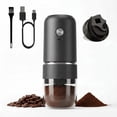 thumbnail image 1 of Portable Electric Burr Coffee Grinder with Visual Bean Hopper, Adjustable Grind Settings, Auto-Stop Function, Quiet for Home Travel Outdoor, 1 of 8