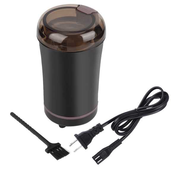 Portable Electric Coffee Bean Grinder for Nuts and Grains with 110V US Plug, Black
