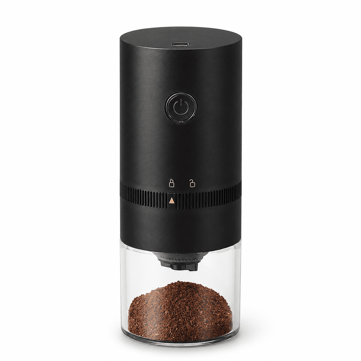 Portable Electric Coffee Grinder with 38 Adjustable Settings, USB Rechargeable Burr Mill with 1500mAh Battery, 304 Stainless Steel 25g Capacity Bean Grinder for Travel, Office and Camping