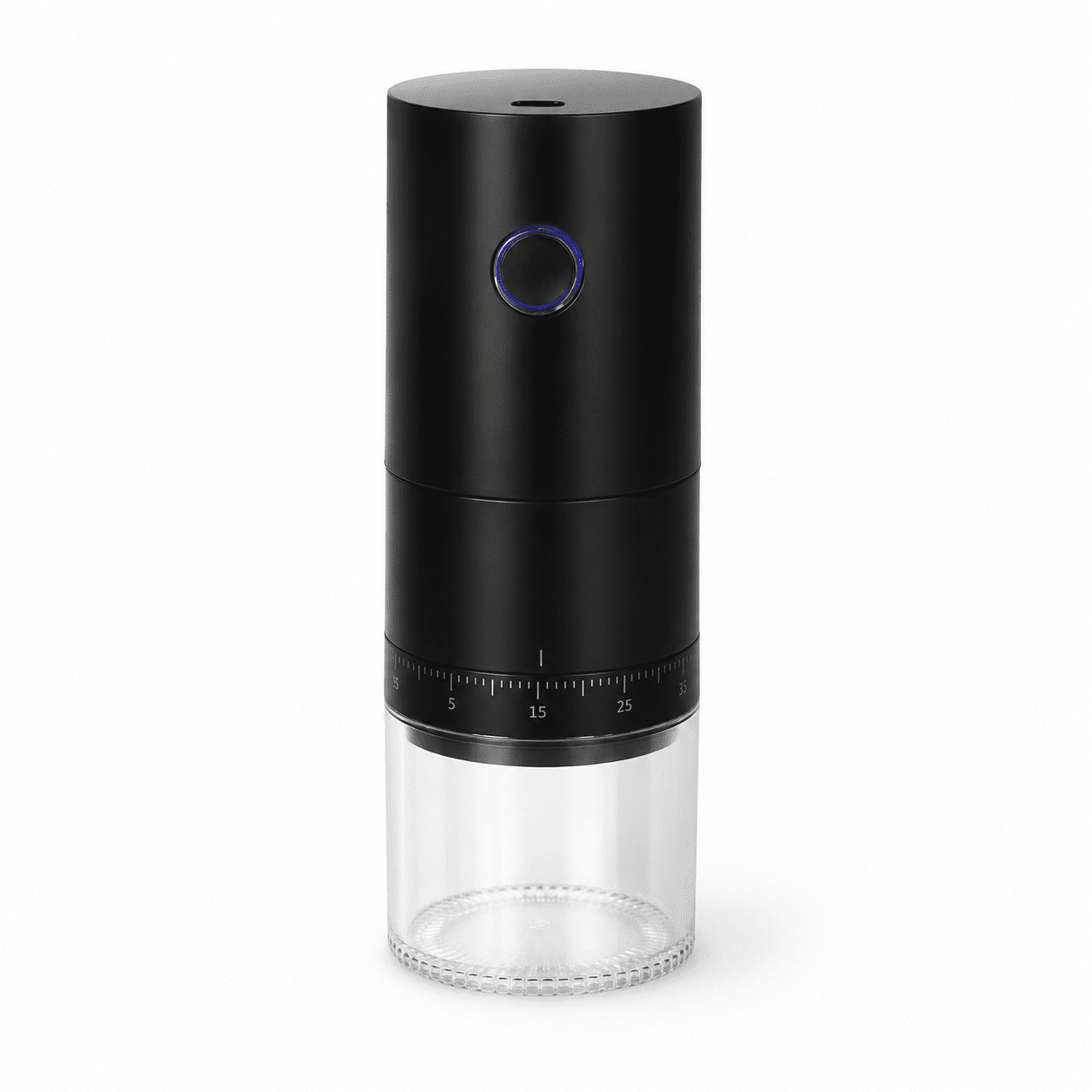 Portable Electric Coffee Grinder with 38 Adjustable Settings, USB Rechargeable Burr Mill with 1500mAh Battery, 304 Stainless Steel 25g Capacity Bean Grinder for Travel, Office and Camping