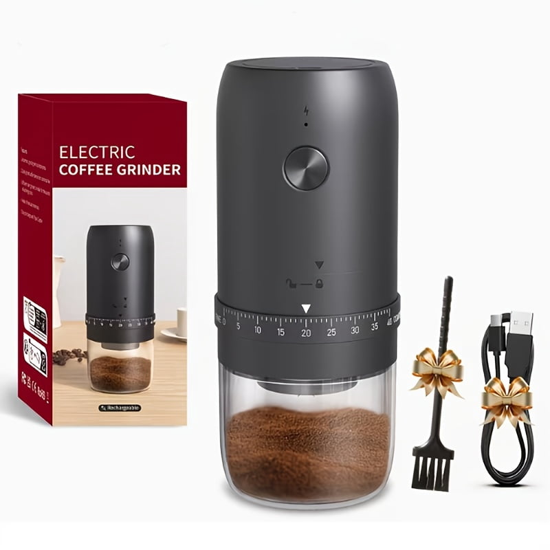 Portable Electric Coffee Grinder Compact Coffee Bean Mill Multi Functional Spice Dry Food Grinder Multiple Grinding Modes For Espresso Pour Over Drip Coffee