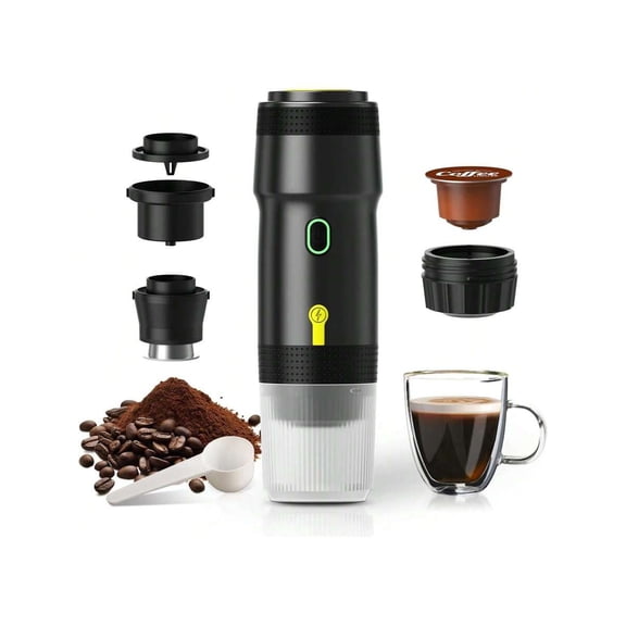 Portable Electric Coffee Maker With 3 Brewing Modes - 72W Rapid Heating, 120ml Capacity, USB/Car/Adapter Charging For Coffee Powder & Capsules