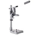 thumbnail image 1 of Portable Electric Drill Bracket Stand, Double Hole Adjustable Bench-top Drill Press Stand Aluminum Drill Holder Silver, 1 of 8