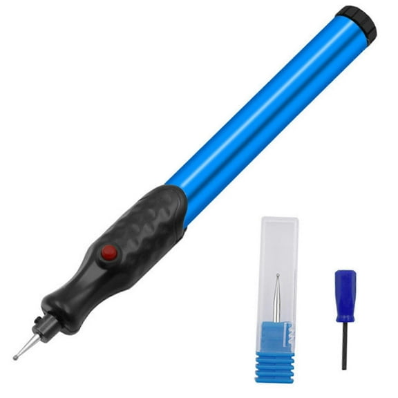 Portable Electric Engraving Pen Carving Tools With Diamond Tip For Jewelry Metal Glass Stone Plastic Wood Blue