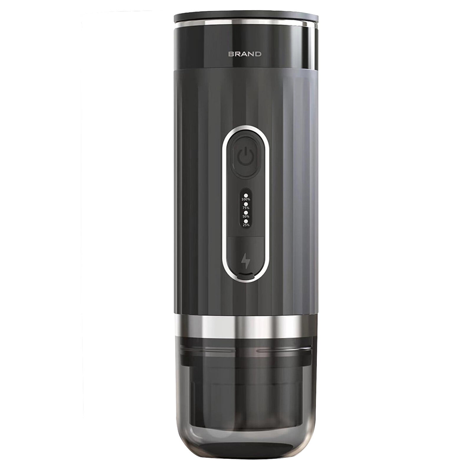 Portable Electric Espresso Coffee Machines 6oz Single Serve Mini Coffee Maker with Cup Coffee Powder and Capsule Bin 1200mAh Rechargeable Battery Automatic Brew for Camping Travel Car Hiking Office