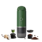 Portable Electric Espresso Machine, 2-in-1 Self-Heating Travel Coffee Maker, Works with Ground Coffee & Nes OriginalLine Capsules for RV Hiking Office