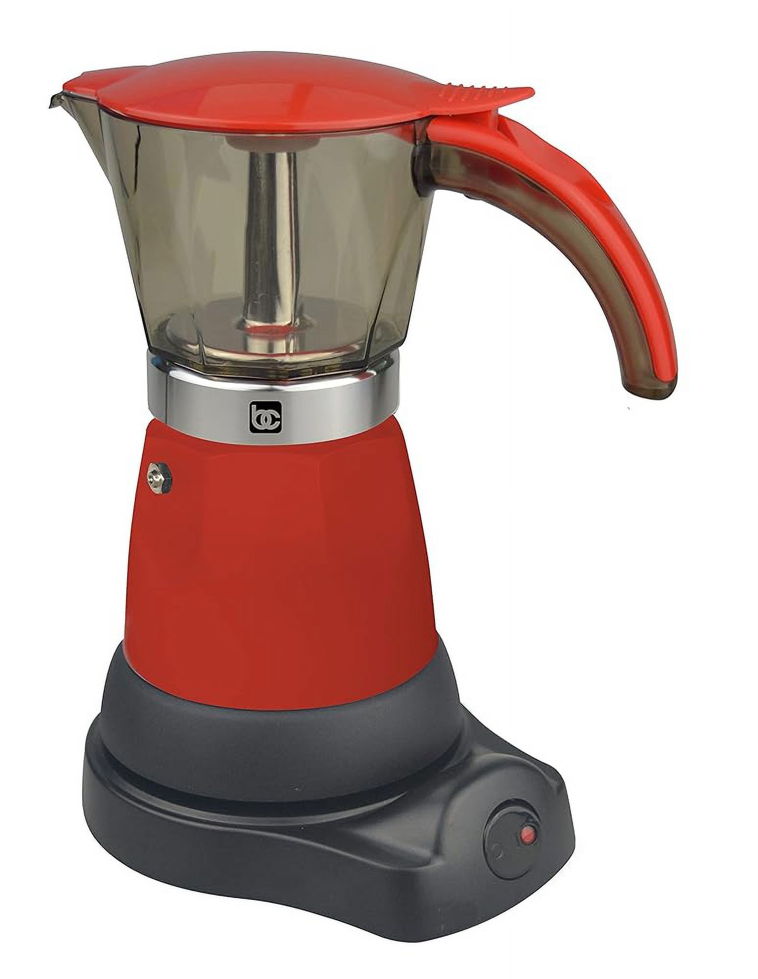 Portable Electric Espresso Maker 3 Or 6 Cups/Cafetera Roja Portable