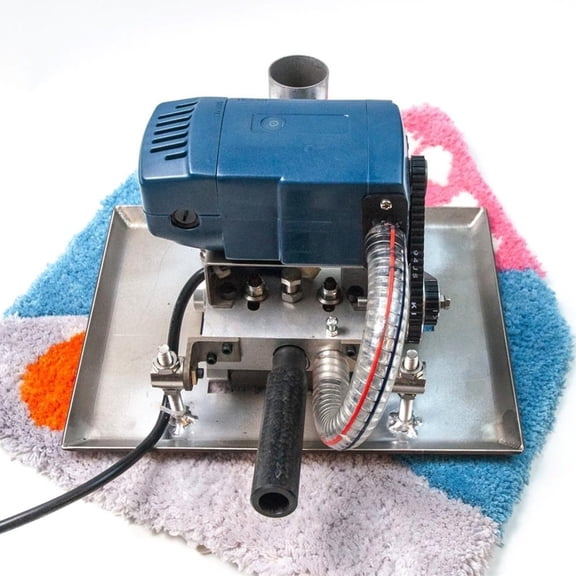 Portable Electric Flat Rug Shearing Machine 500W 15000rpm Roller Blade Tools for Carpet Leveling Shear Flatting Trimmer Machine for Rugs with 3inch Blade
