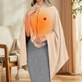thumbnail image 1 of Portable Electric Heated Shawl Wrap for Women -Heated Blanket, Soft, Fast Heating, Three Temp Settings, Indoor/Outdoor, Mother's Day Gifts, 1 of 7