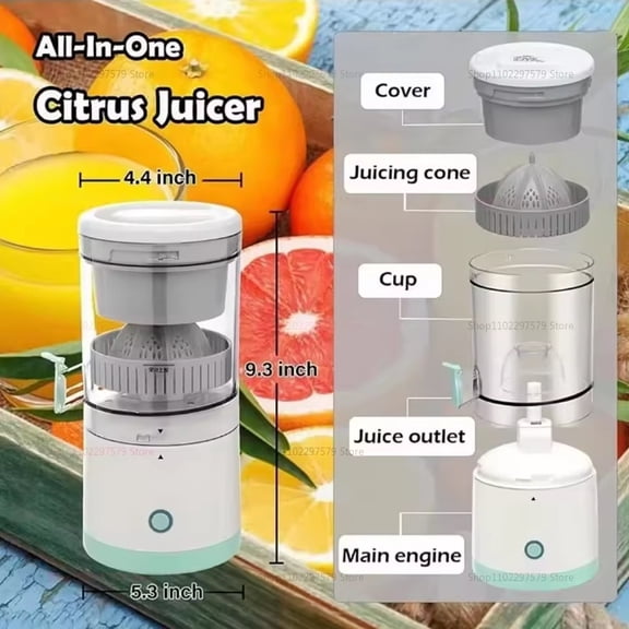Portable Electric Juicer 7.4V USB Rechargeable Citrus Orange Lemon Fruit Juice Maker Blender Machine for Home Use
